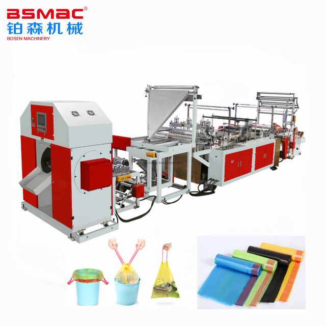 BS-GRA Automatic Double Roll Tablecloth Garbage Bag Folding Cutting And Rolling Bag Making Machine