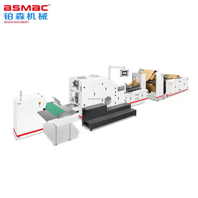 BSFD Mini Size Plastic Square Bottom Paper Bag Making Machine